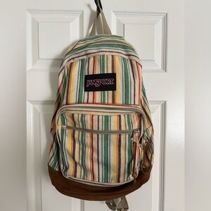 Jansport Striped Backpack with Multicolor Design